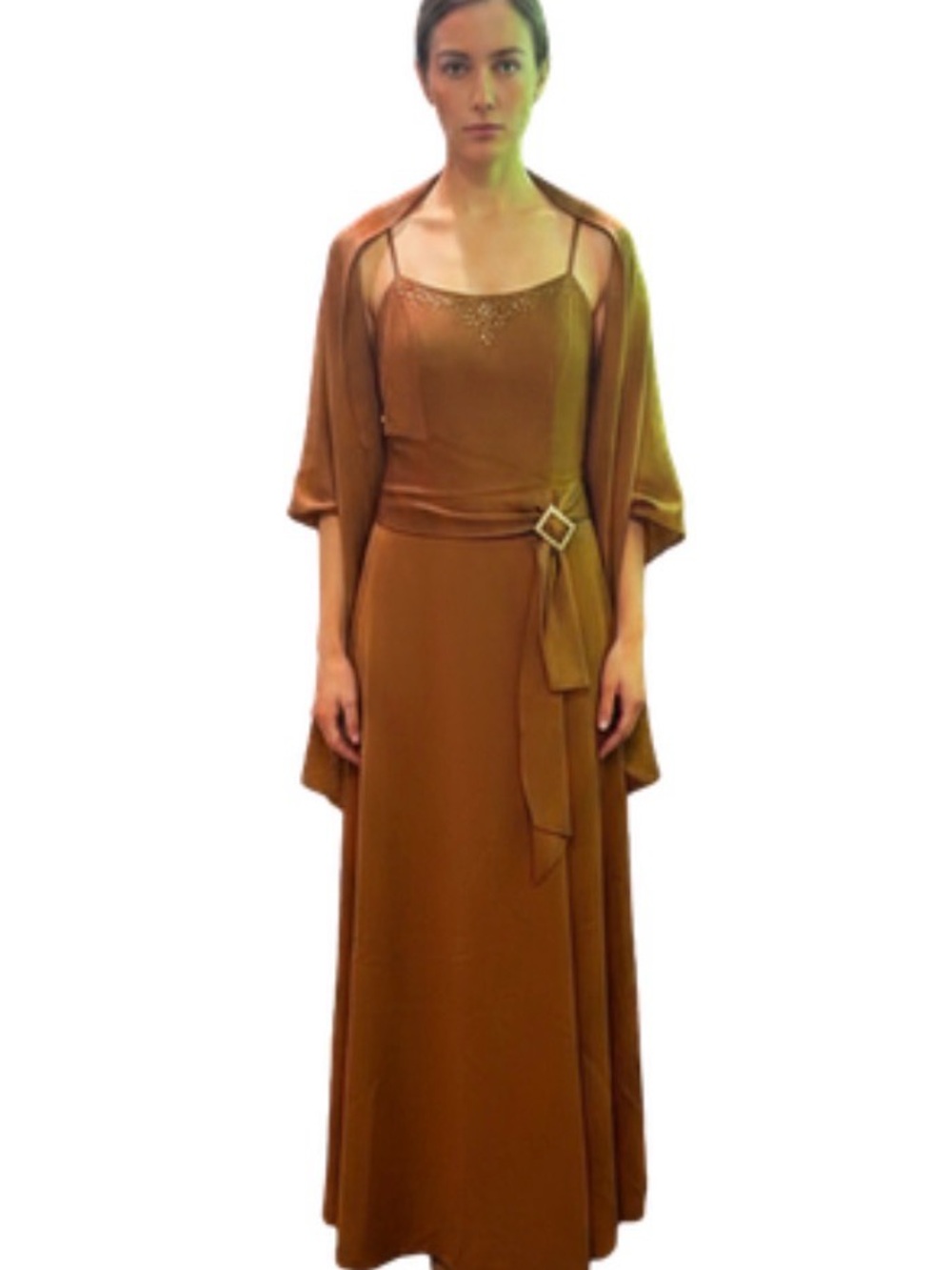 3 Piece Brown Evening Dress